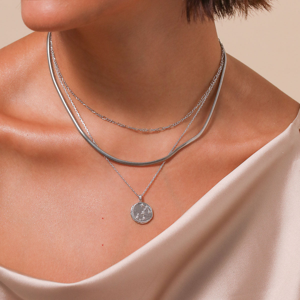 Scorpio Zodiac Pendant Necklace in Silver