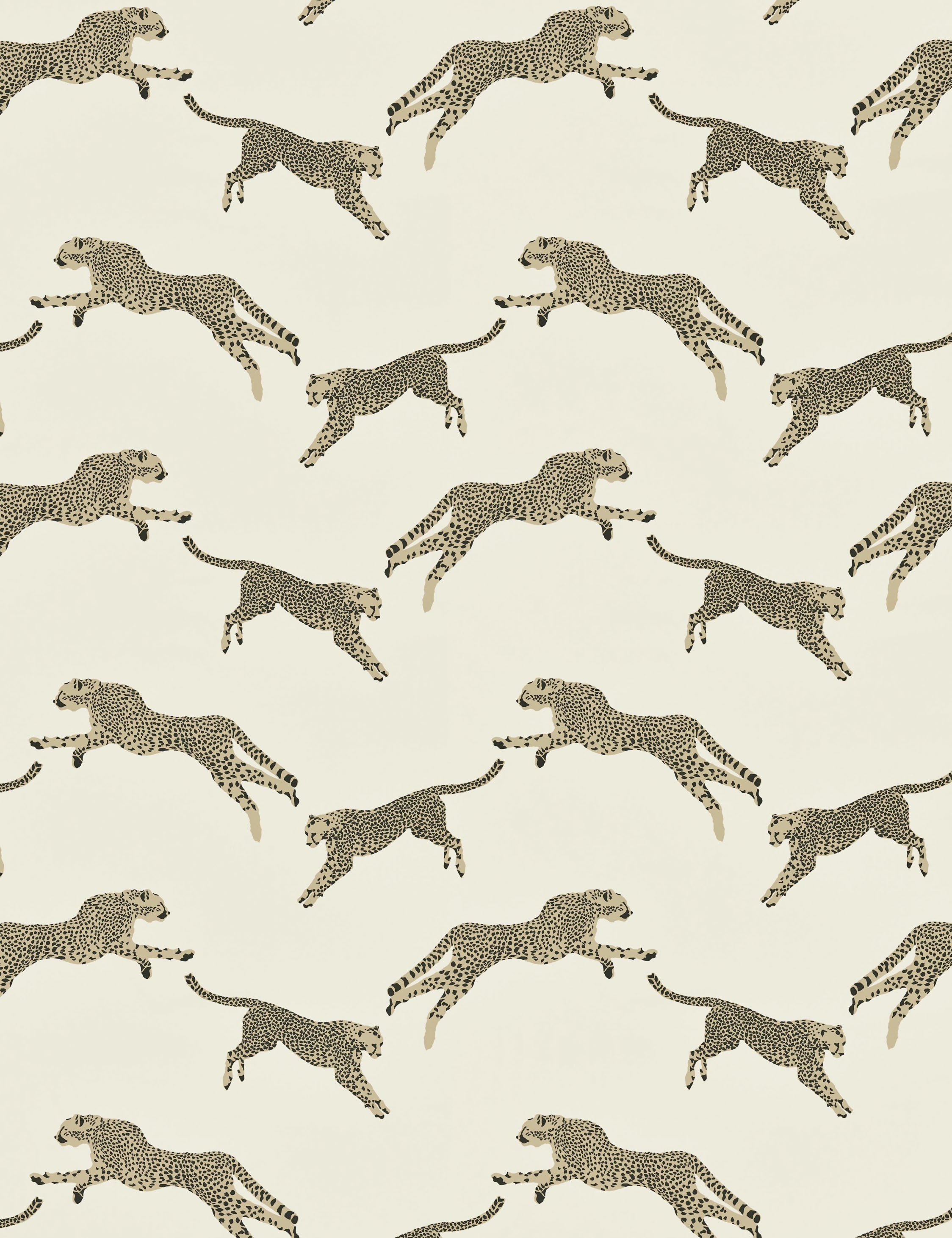 Leaping Cheetah Cotton Fabric by Scalamandre