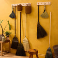Bamboo Handle Broom - Brown & Black