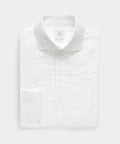 Italian Cotton Wide Pleat Spread Collar Tuxedo Shirt
