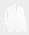 Relaxed Cotton-Silk Jacquard Camp Collar Shirt
