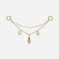 Shoe Charm Chain with Charms Natural