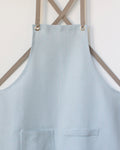 Crossback Linen Apron - Sky