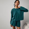 Slumberknit™ Long Sleeve Henley Short Set