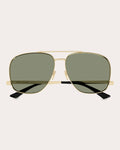 Leon Aviator-Style Gold-Tone Sunglasses