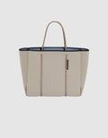 Flying Solo tote in stone / washed lapis (dual tone)