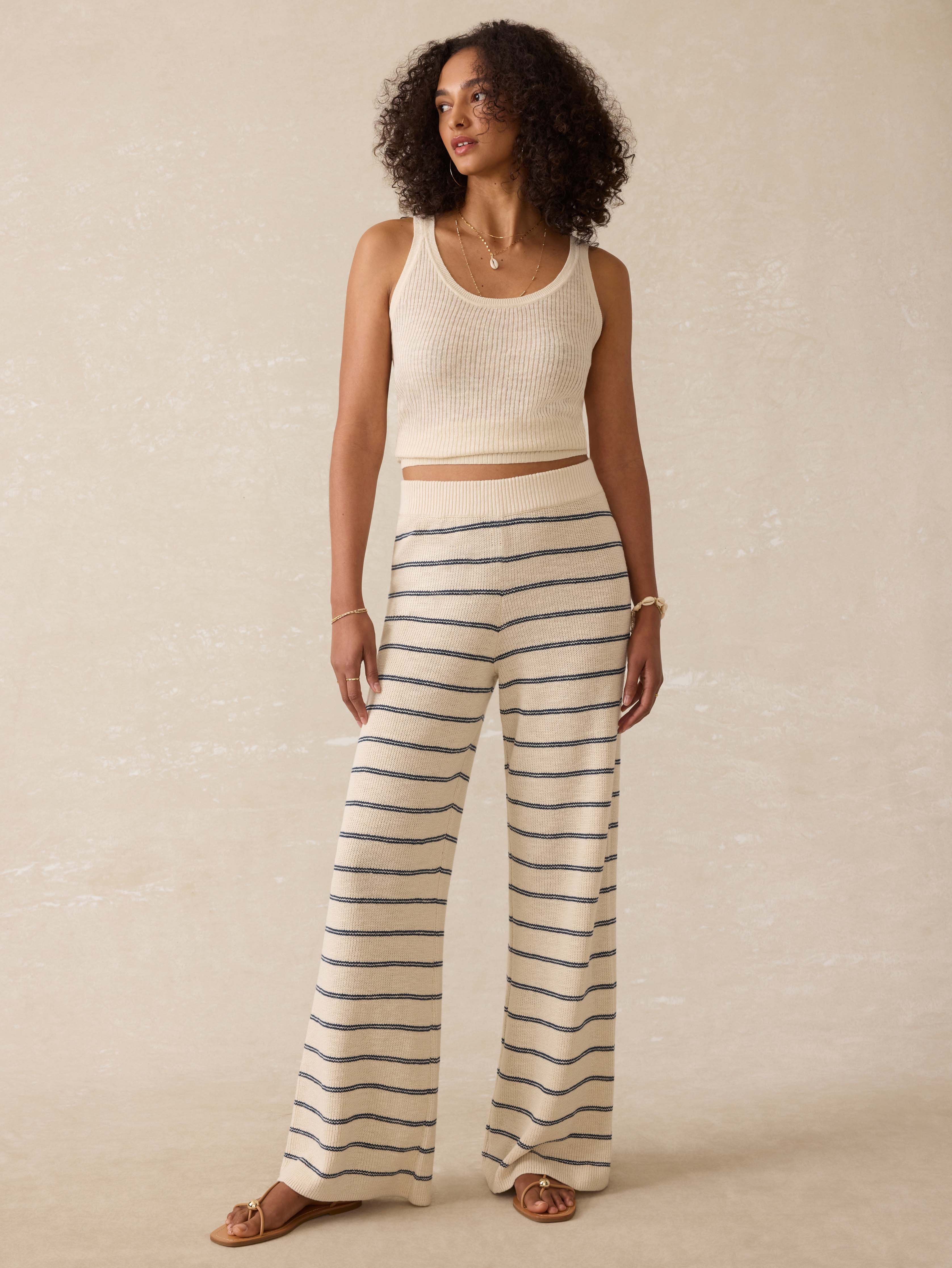 Miramar Linen Sweater Pant - Lido Lines
