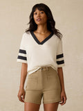 Sunwashed Slub Varsity Tee - Phantom Varsity