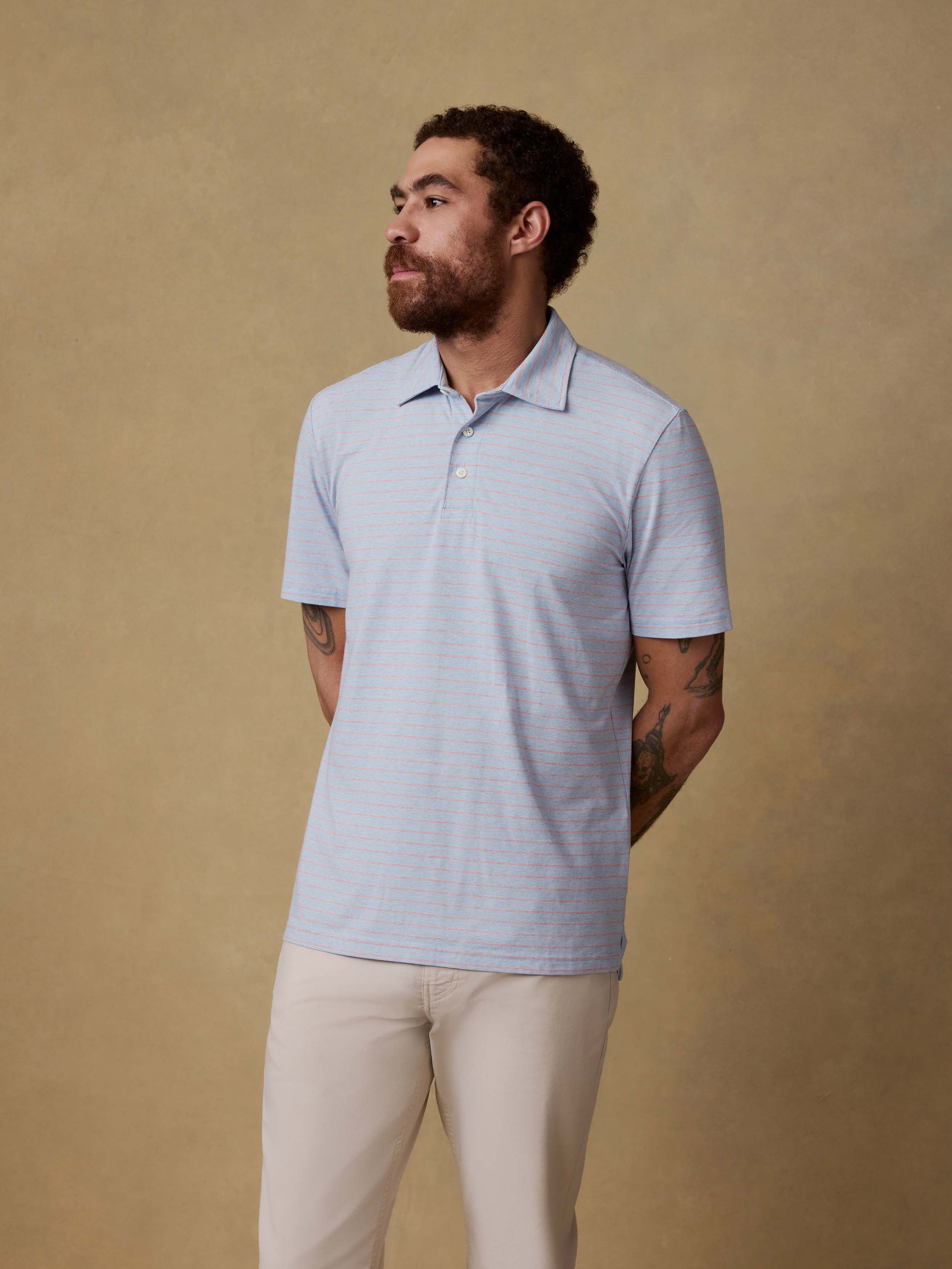 Short-Sleeve Movement™ Polo Shirt - Vista View Stripe