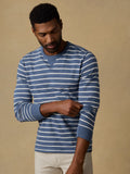 Sunwashed Slub Crew - Breaker Blue Breton Stripe