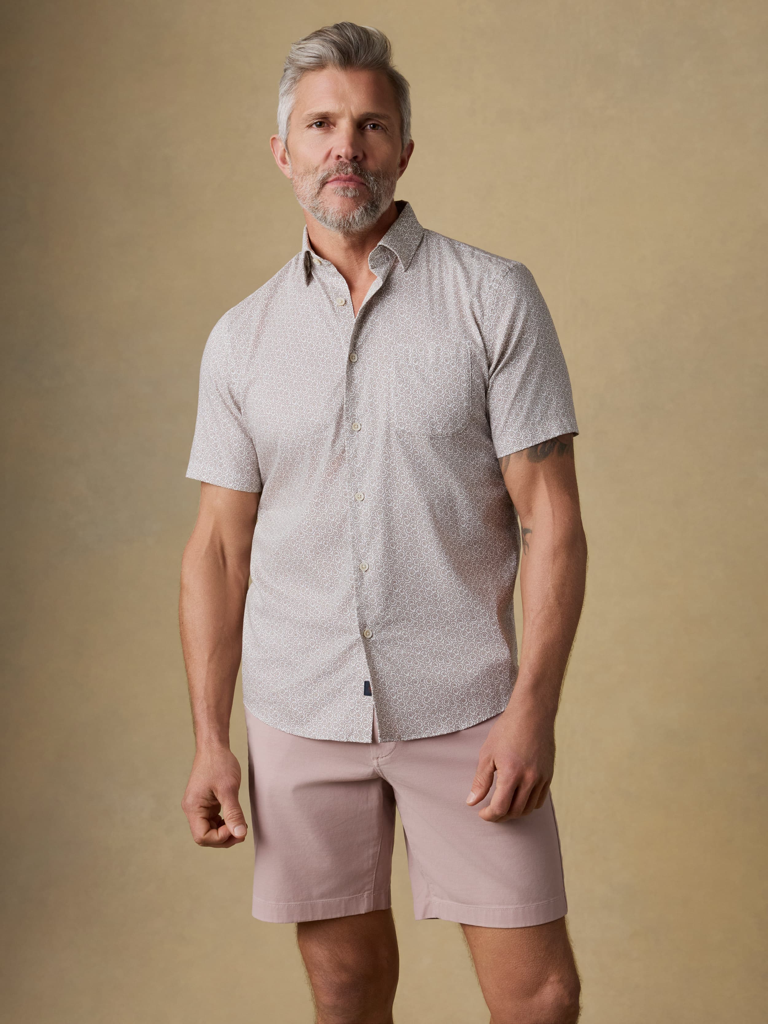 Short-Sleeve Movement™ Monterey Shirt - Wood Sunray Block