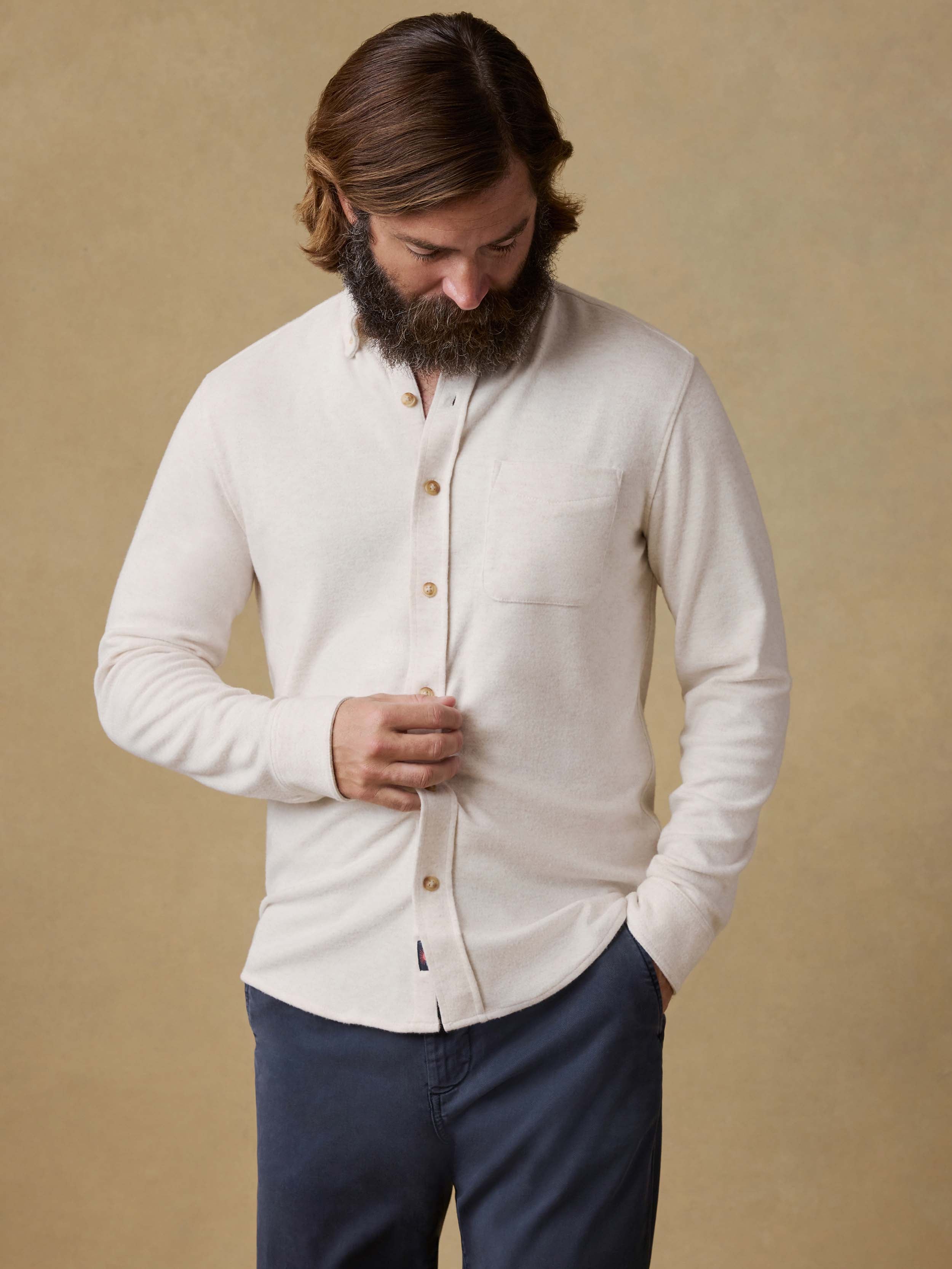 Legend™ Sweater Shirt (Single Pocket) - Off White
