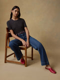 Miramar Linen Mini Rib Tee - Washed Black