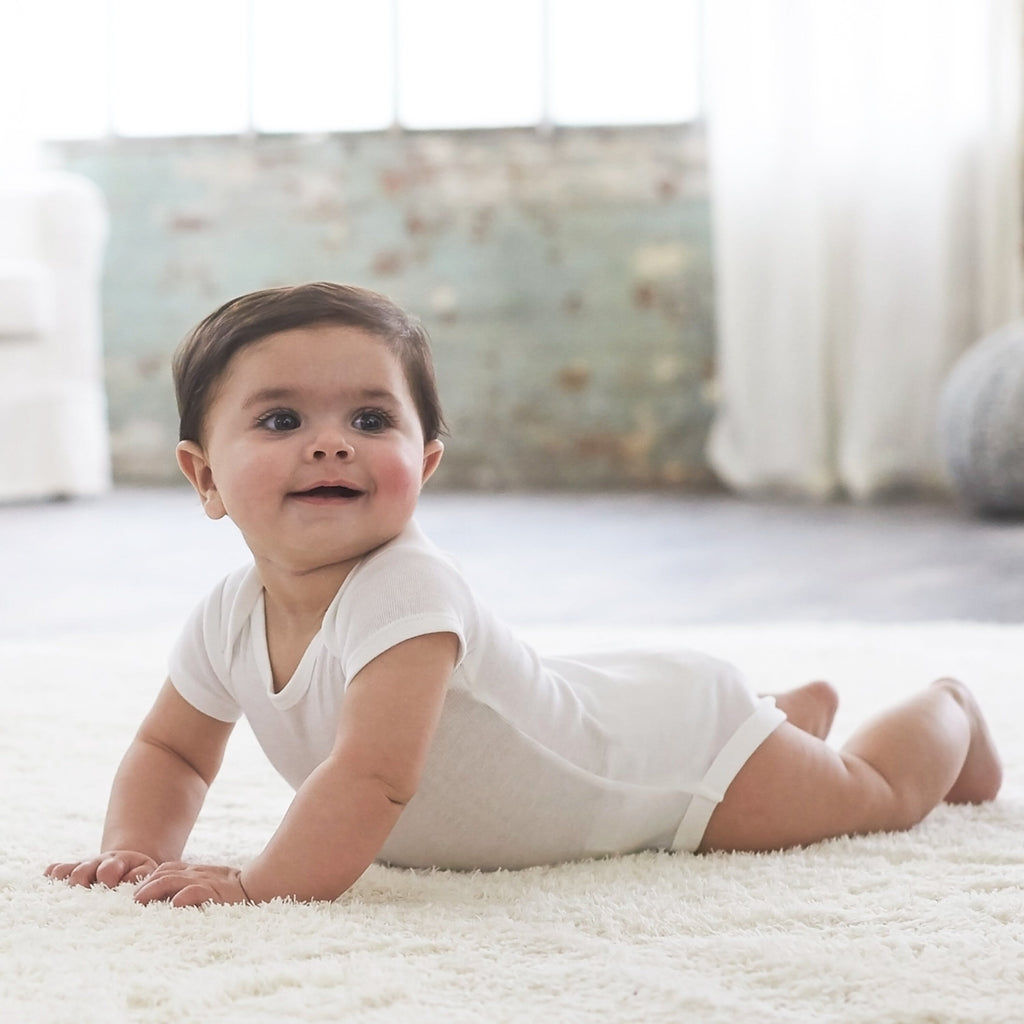 8-Pack Baby White Short-Sleeve Onesies® Bodysuits