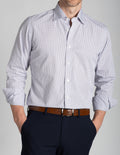 Wrinkle-Resistant Poplin - Brown and Blue Tattersall