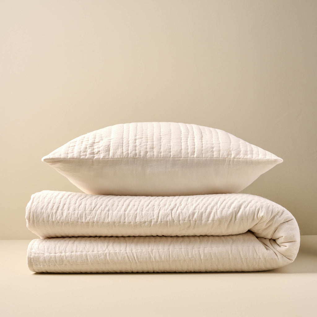 Stonewashed Pebbled Quilt Pillow Sham - Whitecap Grey