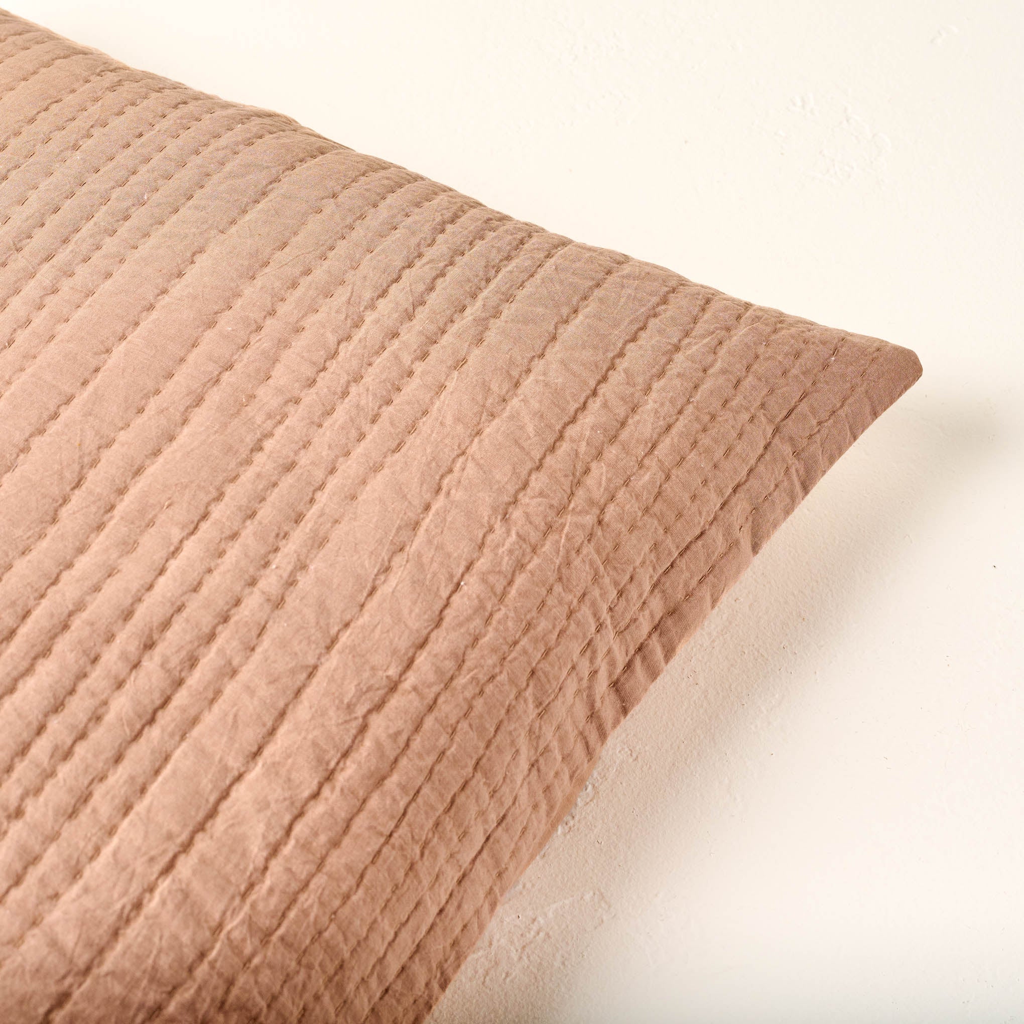 Stonewashed Pebbled Quilt Pillow Sham - Desert Clay
