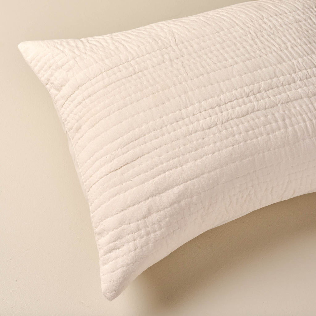 Stonewashed Pebbled Quilt Pillow Sham - Whitecap Grey