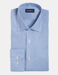 Wrinkle-Resistant Stretch Dobby - Tonal Blue Oval