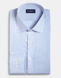 Wrinkle-Resistant Stretch Poplin - Classic Blue Bengal