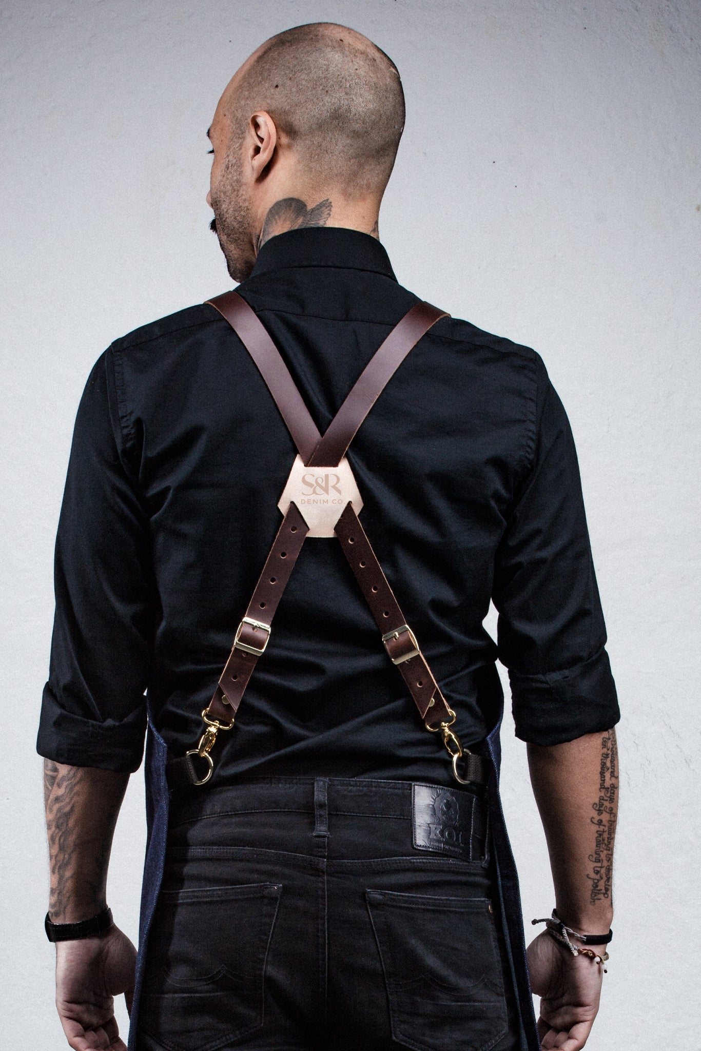 BARTENDER APRON - BLACK CANVAS