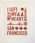 I Left My Heart Tea Towel