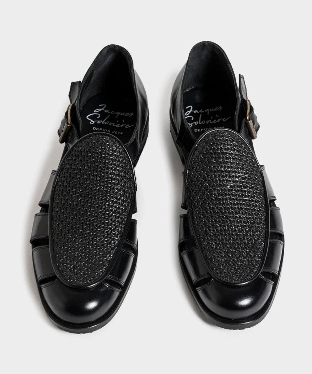 Jacques Solovière Franck Raffia Fisherman Sandal