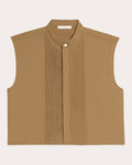 Sleeveless Tuxedo Shirt