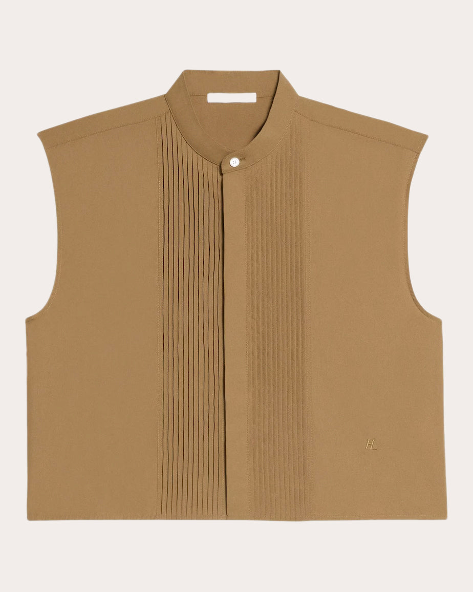 Sleeveless Tuxedo Shirt