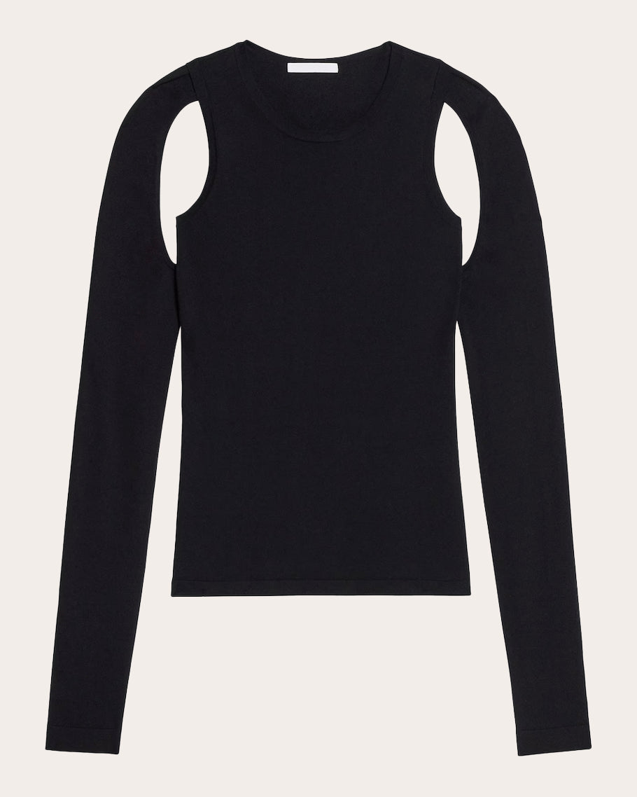 Cutout Cotton Sweater