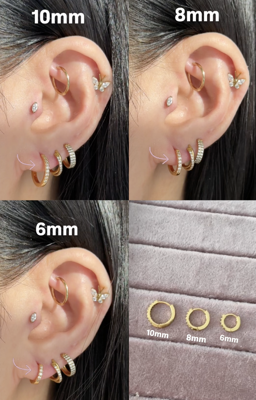 Jane Huggie Hoop Earrings