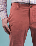 Seersucker Stretch Chino - Coral