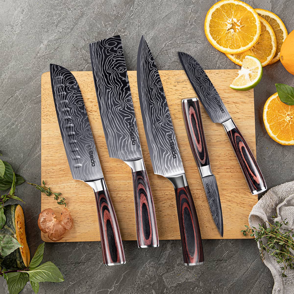5-Piece Japanese Master Chef Knife Set