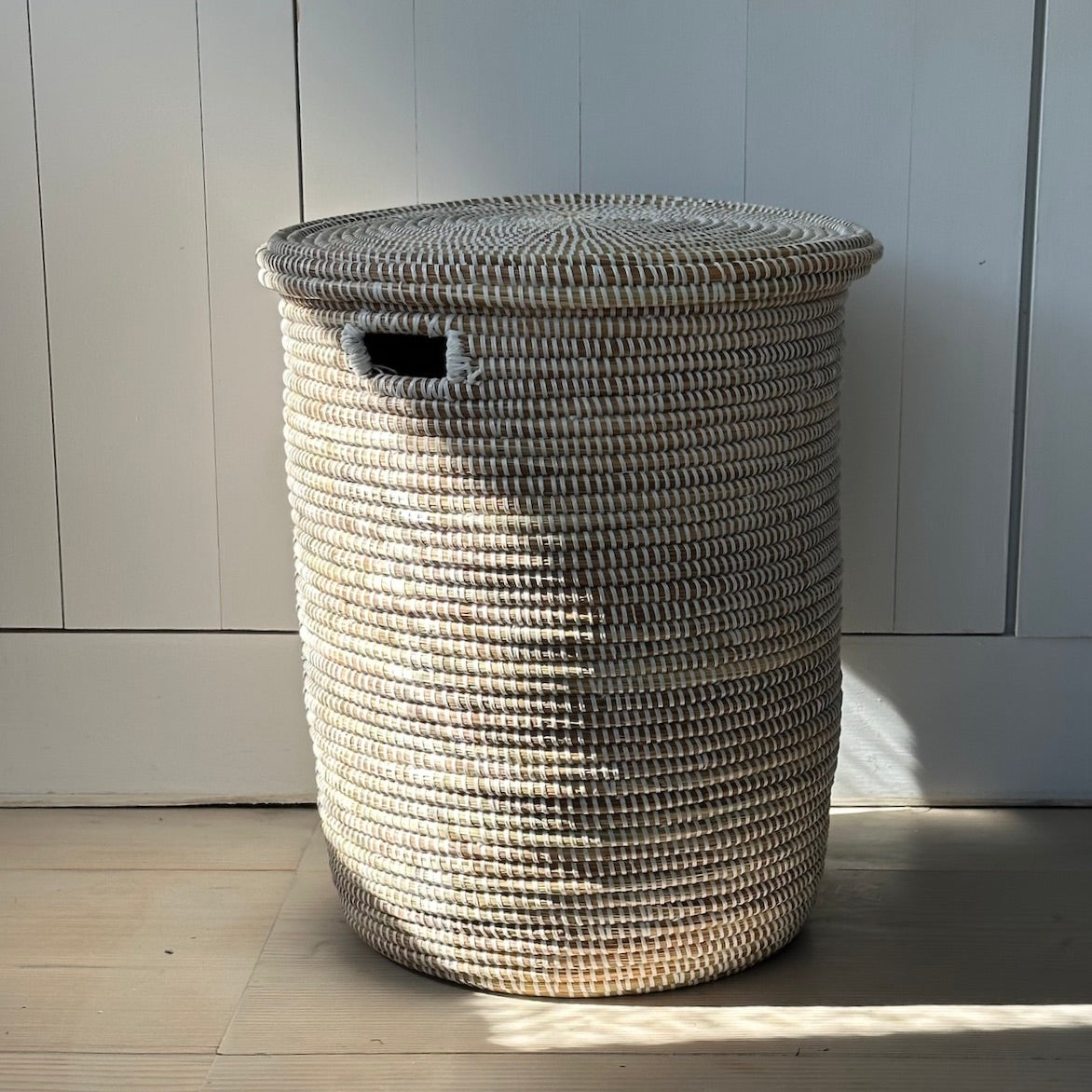 Lidded Senegalese Basket,Tall