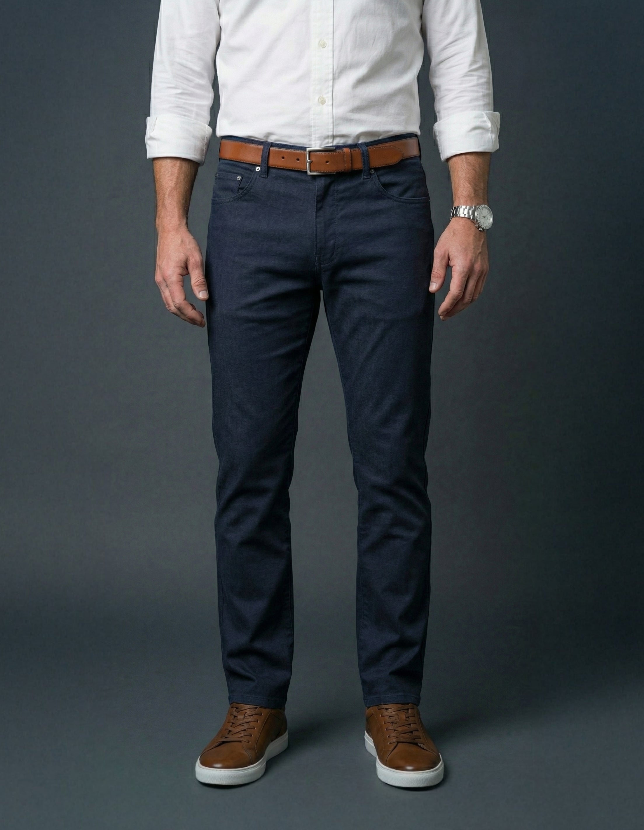 Shadow Grey Stretch Twill Five Pocket