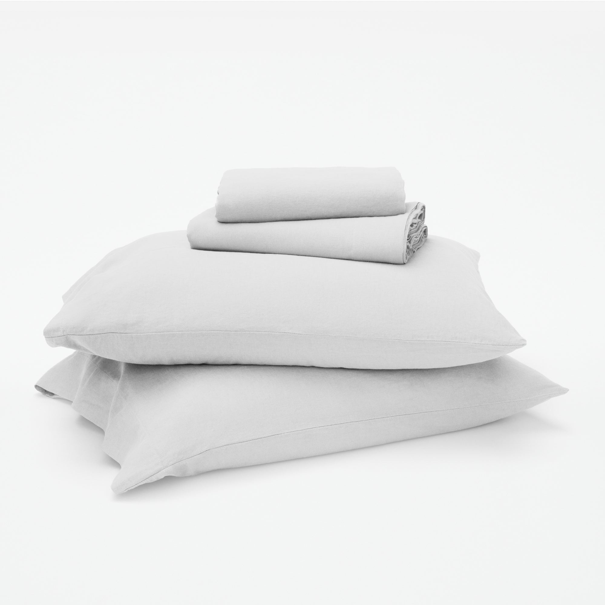 Linen-Cotton Blend Sheet Set-Cloud