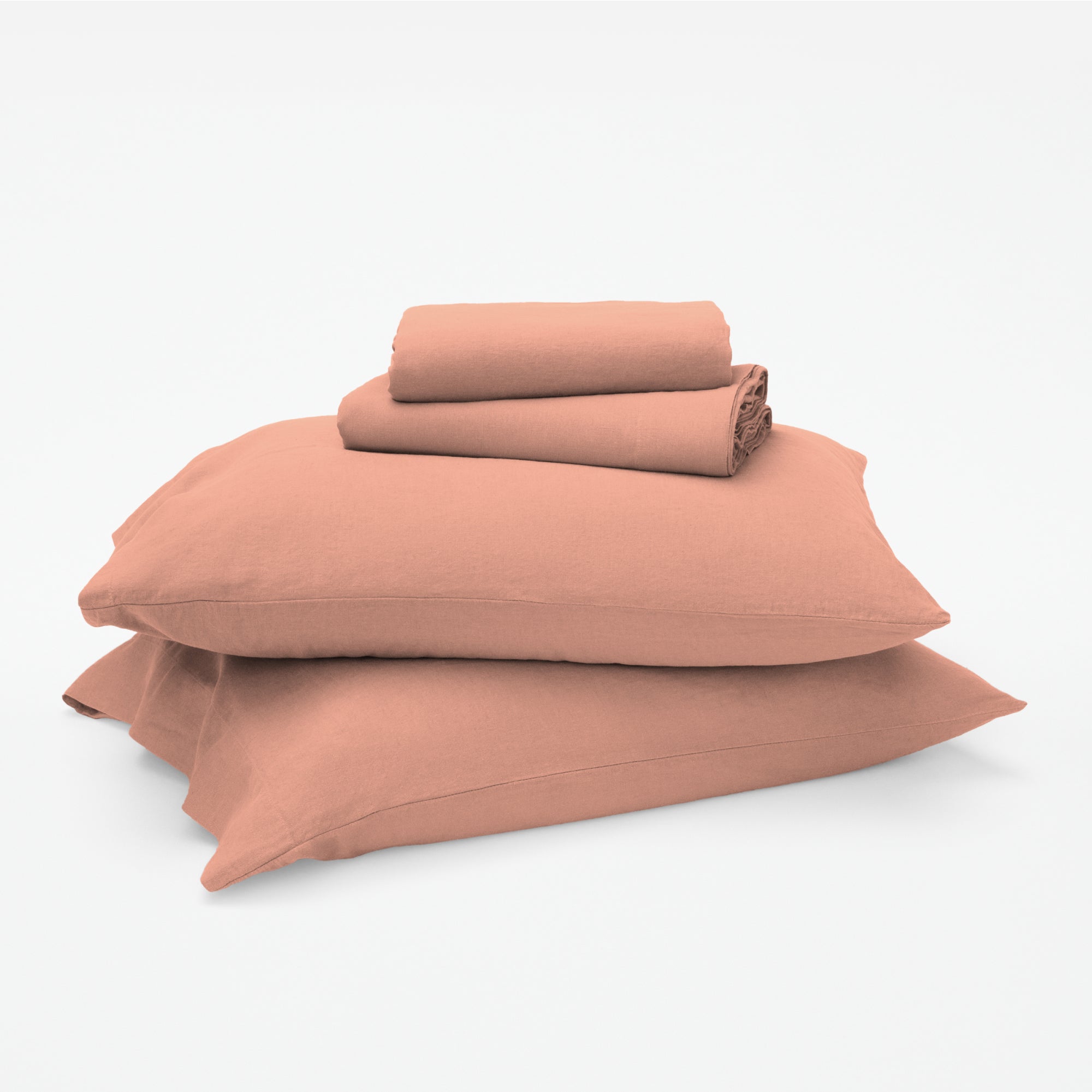 Linen-Cotton Blend Sheet Set - Muted Clay