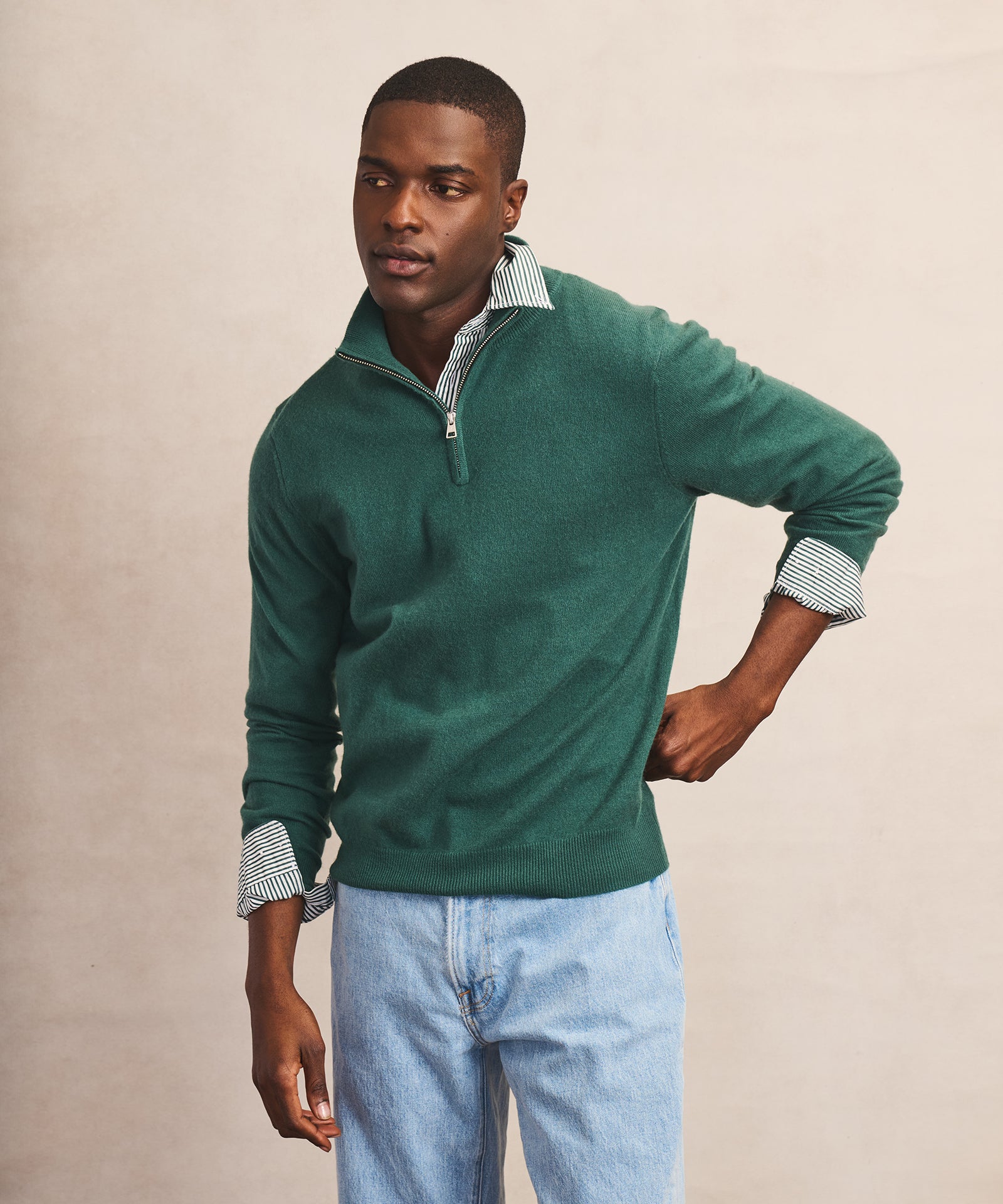 Signature Cashmere Quarter Zip