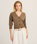 Signature Cashmere Three-Quarter Sleeve Cardigan