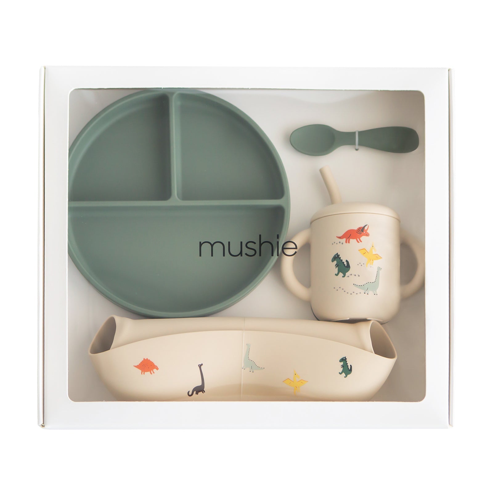 Mushie Toddler Feeding Set - Dinosaurs