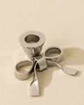 Silver Bow Taper Holder