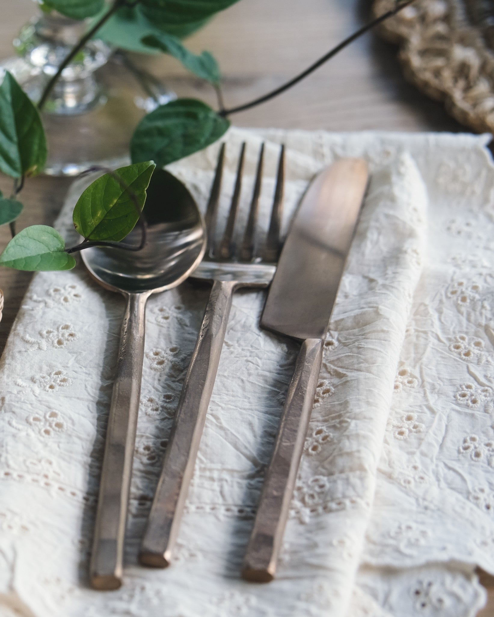 Copper Flatware Set of Five