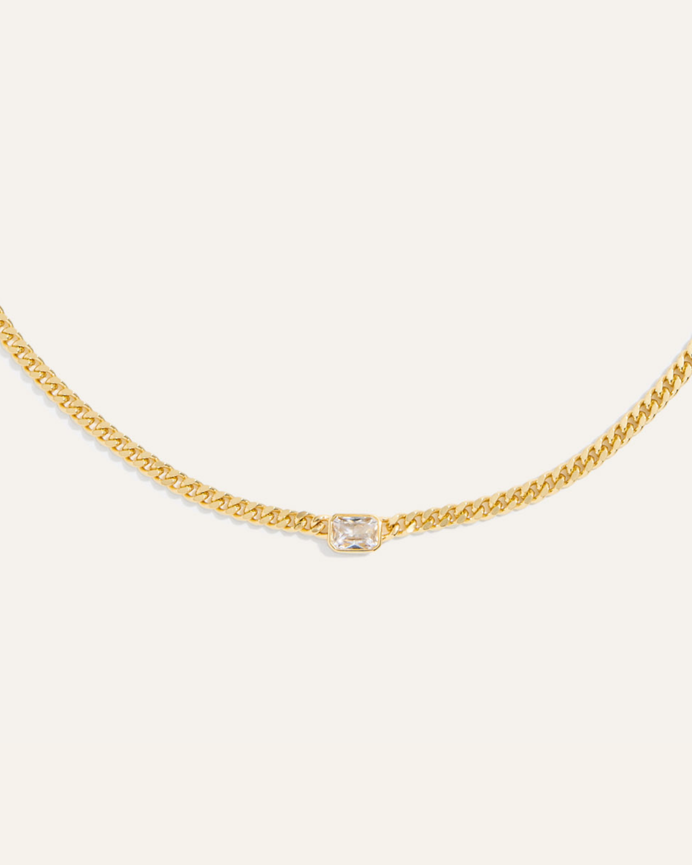 Small Bezel Station Necklace
