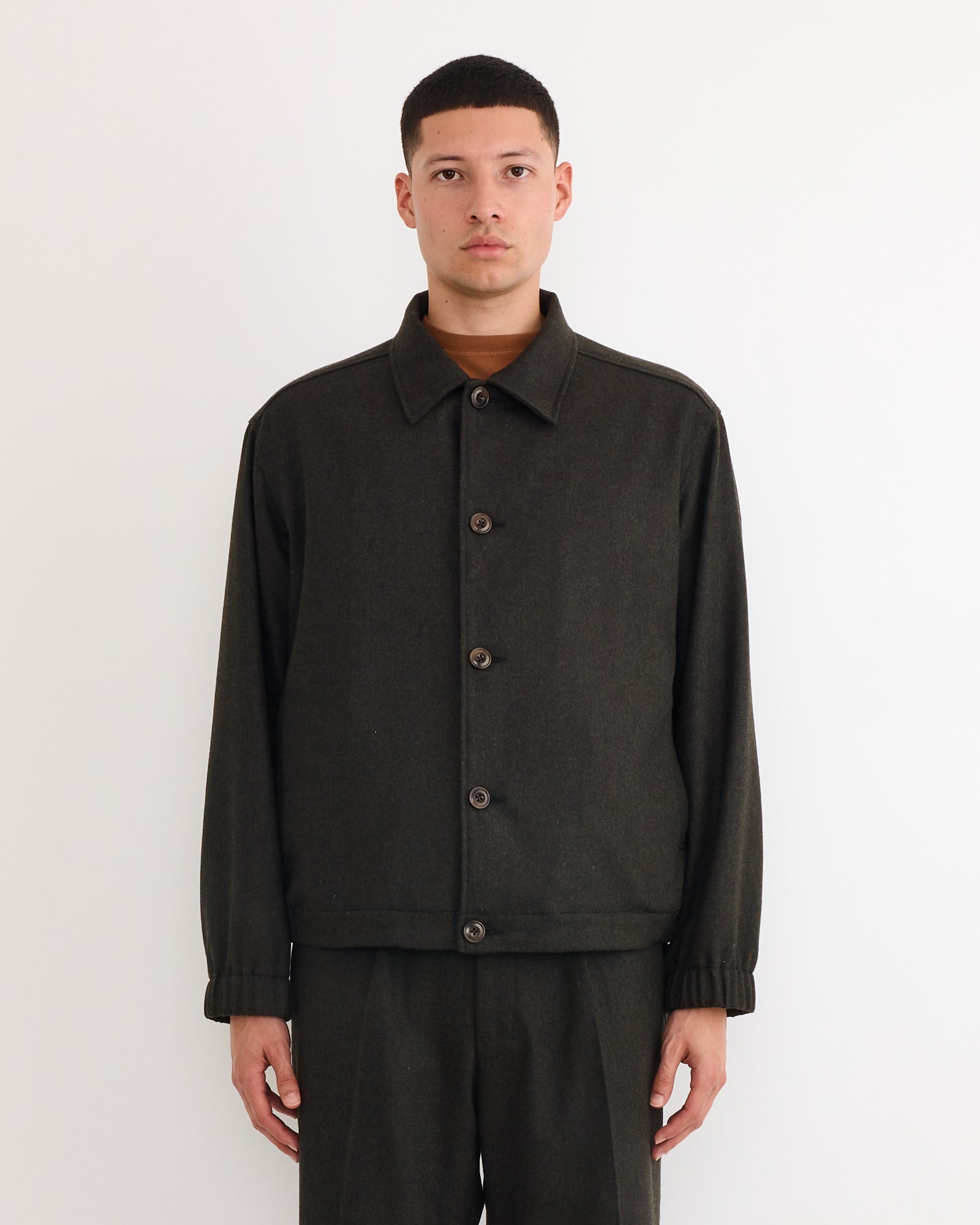 Blakey Jacket in Cashmere Wool Dark Olive