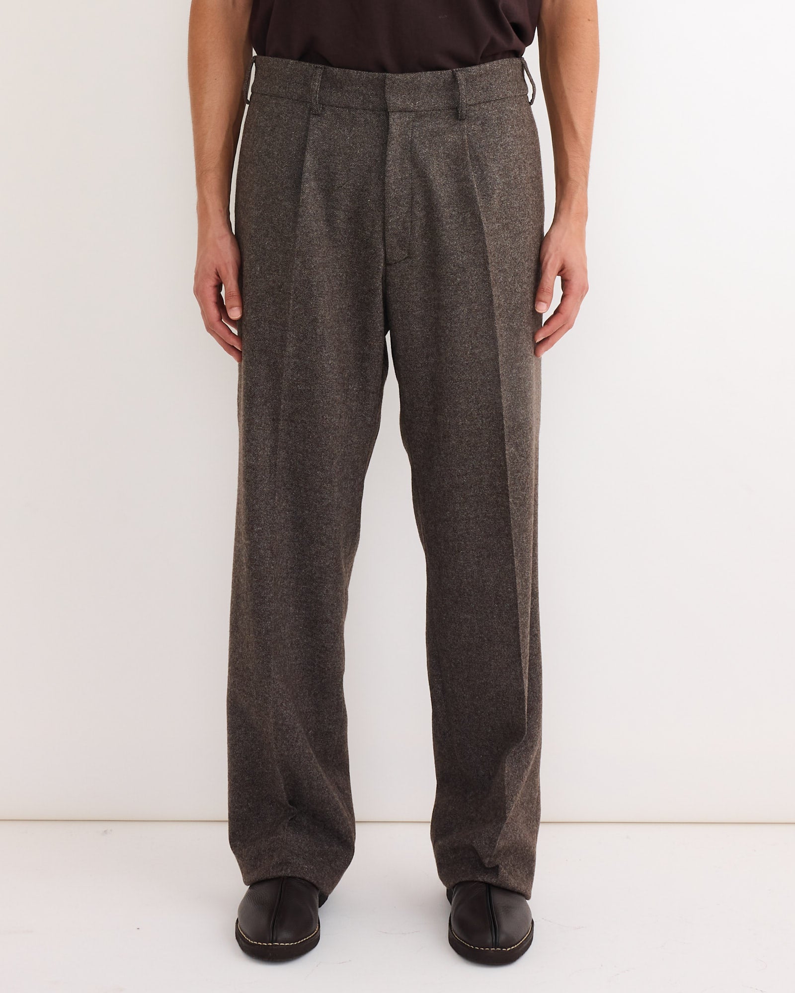 West Coast Pant in Cashmere Wool Brown