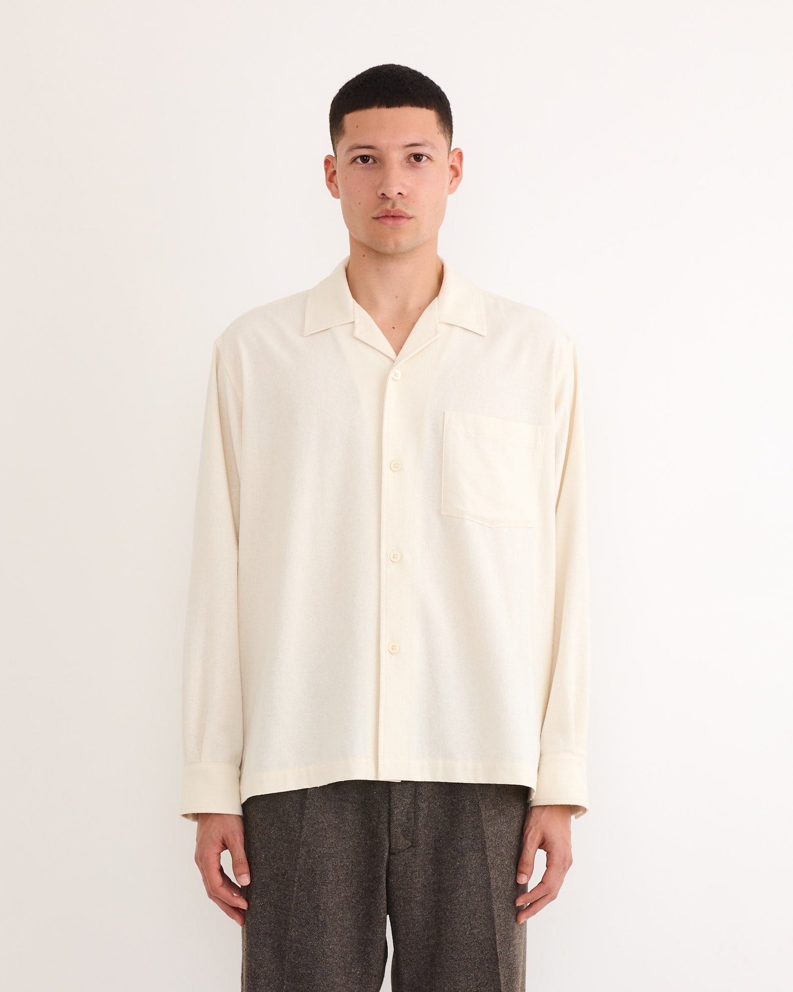 Evans Shirt in Raw Silk Natural