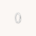 Solid White Gold Graduated Rook Hoop