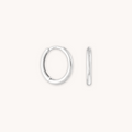 Simple Hoops in Solid White Gold