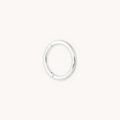 Solid White Gold Simple Piercing Hoop