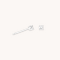 Topaz Stud Earrings in Solid White Gold